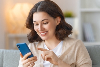 Woman using a phone