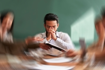 motion blur with a businessman