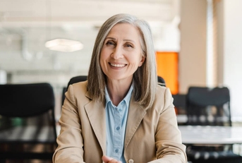 smiling confident senior businesswoman