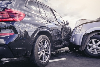 car crash dangerous accident on the road