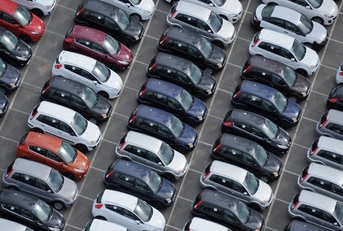 car dealership yard at a port