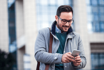 person using cell phone