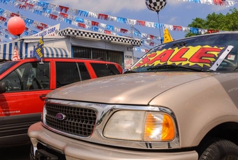 Cars for sale on used car dealership