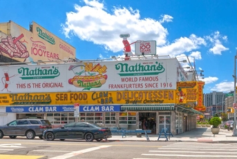  Nathan's Hot Dog's in Coney Island