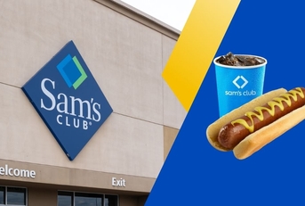 Sam's club store exterior and featured item