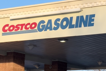 costco gasoline station sign