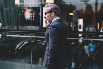 A business man talking