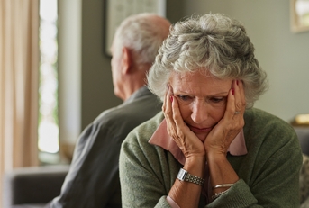 depressed senior woman 