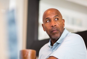 Man working from his home office