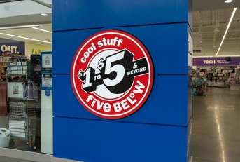 A Five Below store in a shopping mall