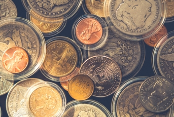 plenty of collectible coins 