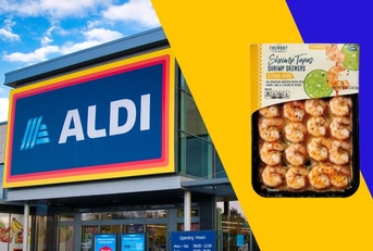aldi storefront and fremont shrimp skewers