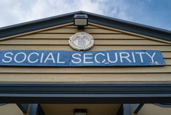 The sign on the Social Security