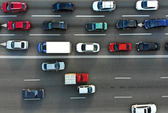 city traffic jam on a highway