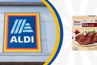 aldi storefront and bremer everyday gravy &amp; salisbury steaks