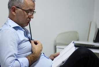 worried middle-aged businessman