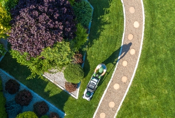 landscaping job grass mowing