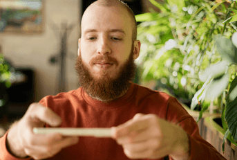 Man taking a picture on his phone