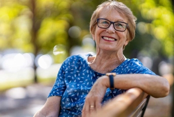 beautiful senior woman outdoors