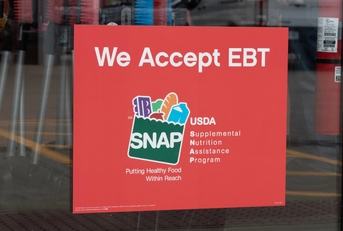 SNAP and EBT Accepted here sign