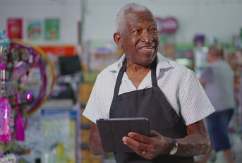 senior employee of supermarkert