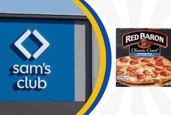 Sam's Club template with Red Baron pizza