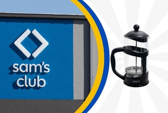 Sam's Club logo with French Press collage