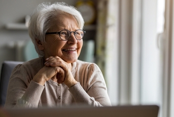 Senior woman smiling