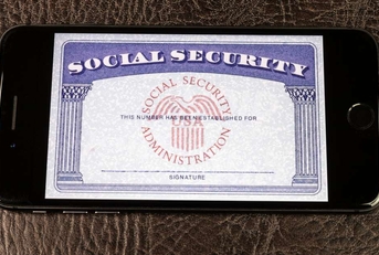 social security card on a smartphone