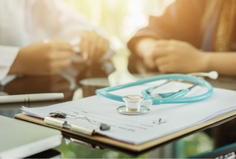 medical chart in doctor's office