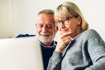 older couple on laptop