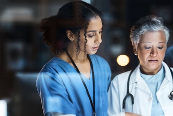 Nurse working at night