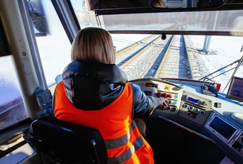 female tram driver