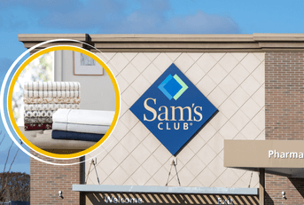 Collage of Sam's Cub storefront and set of sheets