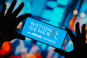 National General insurance logo on cell phone