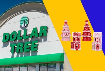 Dollar Tree store with Valentine's Day decor