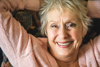 Senior woman looking relaxed and happy