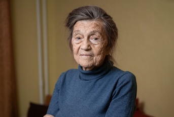 Portrait of a 90-year-old woman
