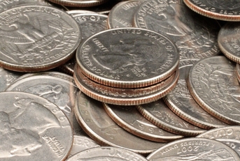 A stack of quarters
