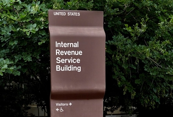 Internal Revenue Service building sign