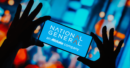 National General insurance logo on cell phone