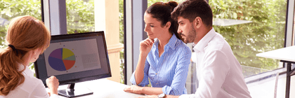 Couple meeting with financial advisor