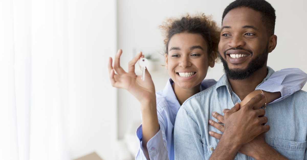 Couple buying house