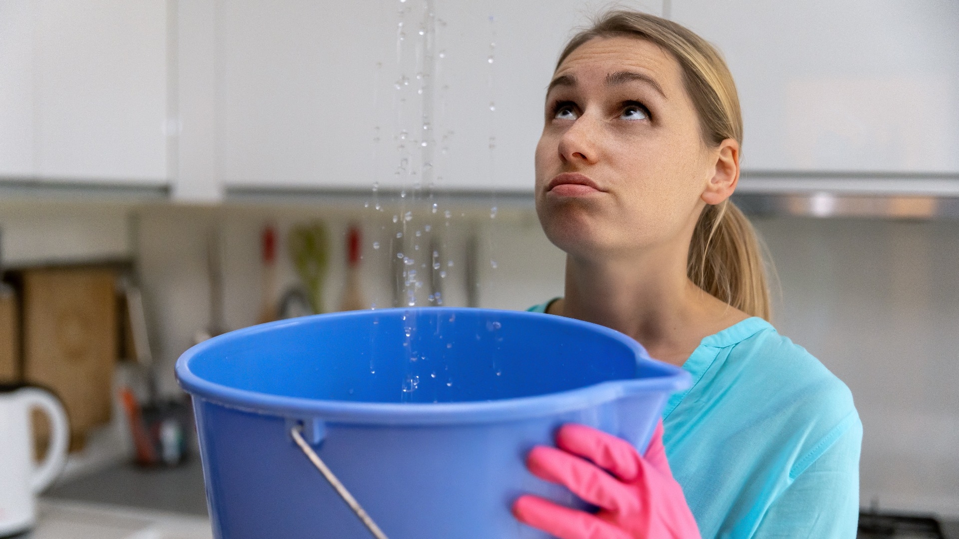 woman holding bucket