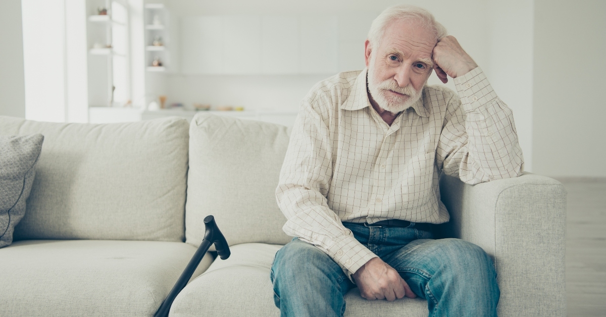 Man sitting on couch