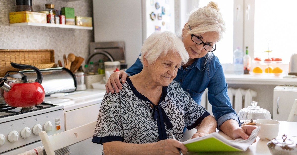 Women doing paperwork