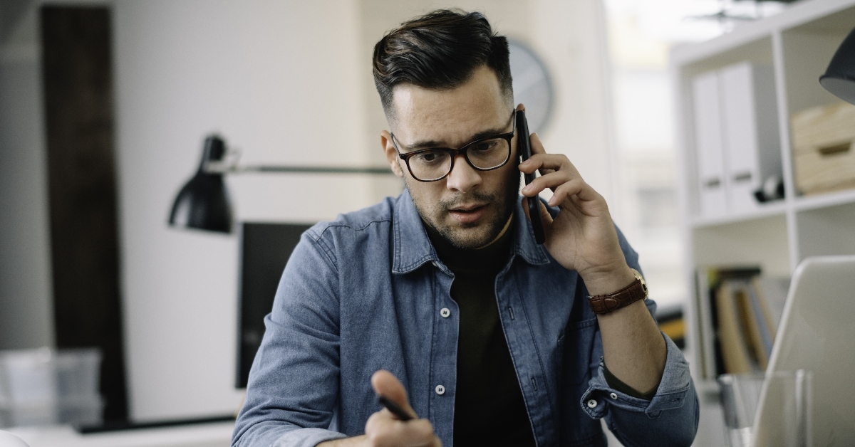 Man talking on phone