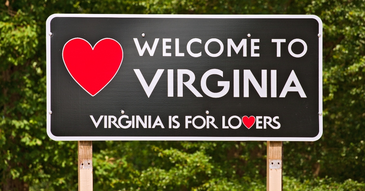 Virginia road sign