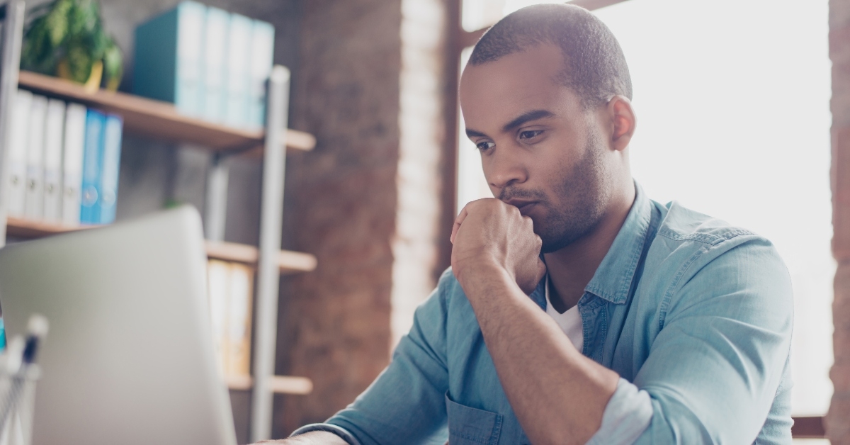 Man working on computer