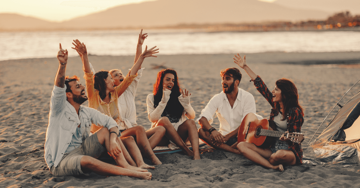 Friends at the beach